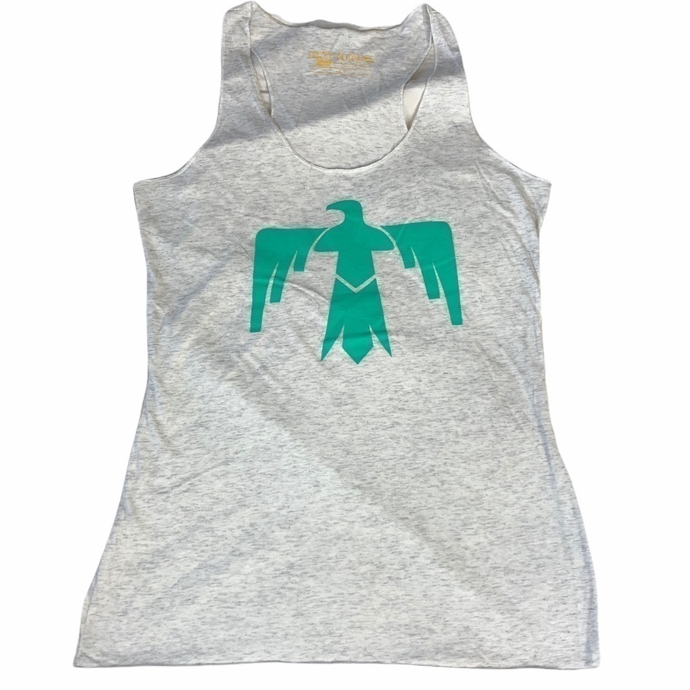 Dirty Blondes heathered grey Thunderbird tank top L